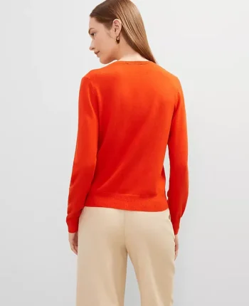 Ann Taylor Sweaters|All Sweaters|Ann Cardigan Red Pepper