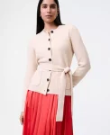 Ann Taylor Sweaters|All Sweaters|Belted Crew Neck Cardigan Sail Cloth