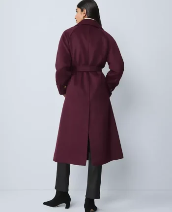 Ann Taylor Jackets And Blazers|Belted Trench Coat Poised Plum