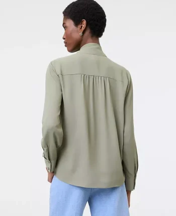 Ann Taylor Tops And Blouses|Bow Blouse Dried Moss