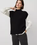 Ann Taylor Sweaters|All Sweaters|Cashmere Geo Stitch Vest Black