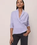 Ann Taylor Cashmere|Sweaters|Cashmere Shawl Collar Sweater Light Lavender Melange
