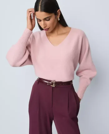 Ann Taylor Cashmere|Sweaters|Cashmere V-Neck Sweater Pale Mauve