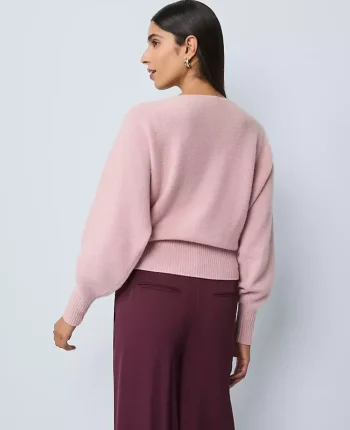 Ann Taylor Cashmere|Sweaters|Cashmere V-Neck Sweater Pale Mauve