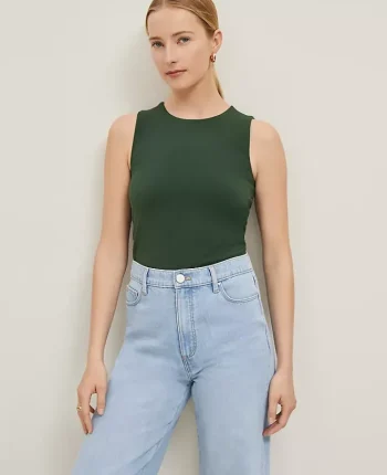 Ann Taylor Tops And Blouses|Crew Neck Shell Cypress Tree