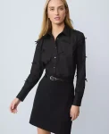Ann Taylor Tops And Blouses|Cropped Bow Shirt Black