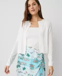 Ann Taylor Sweaters|All Sweaters|Cropped Open Cardigan White