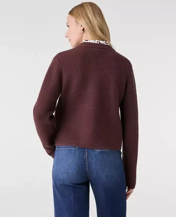 Ann Taylor Sweaters|All Sweaters|Double Breasted Sweater Jacket Rich Walnut