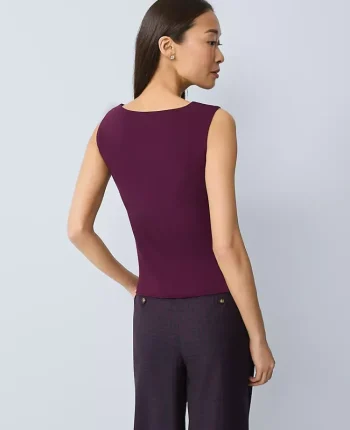 Ann Taylor Tops And Blouses|Draped Cowl Neck Top Winter Bloom