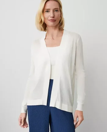 Ann Taylor Sweaters|All Sweaters|Essential Open Cardigan Winter White