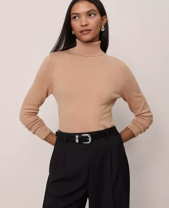 Ann Taylor Sweaters|All Sweaters|Essential Turtleneck Sweater Cafe Au Lait