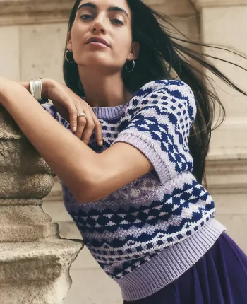 Ann Taylor Sweaters|All Sweaters|Fair Isle Sweater Tee Lavender Bouquet