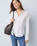 Ann Taylor Tops And Blouses|Fitted Button Down Shirt White