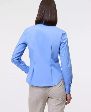 Ann Taylor Tops And Blouses|Fitted Button Down Shirt Soft Cornflower