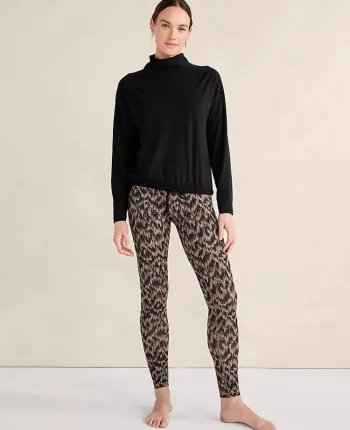 Ann Taylor All Weekend|Haven Well Within Balance Funnel Neck Top Black