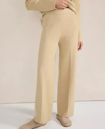 Ann Taylor All Weekend|Haven Well Within Tuxedo Stripe Pants Frosty Cream Stripe
