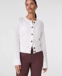 Ann Taylor Sweaters|All Sweaters|Honeycomb Stitch Cardigan Winter White