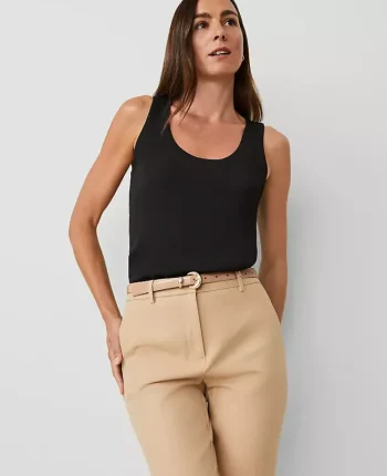 Ann Taylor Tops And Blouses|Mixed Media Tank Top Black