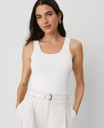 Ann Taylor Tops And Blouses|Modern Seamless Tank Top Winter White