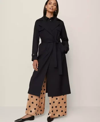 Ann Taylor Jackets And Blazers|Modern Trench Coat Black