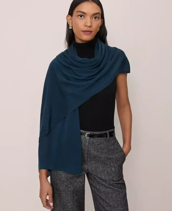 Ann Taylor Ponchos And Kimonos|Ponchos & Kimonos|Oversized Wrap Scarf Moonlit Backdrop