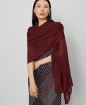 Ann Taylor Ponchos And Kimonos|Ponchos & Kimonos|Oversized Wrap Scarf Windsor Wine