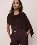 Ann Taylor Ponchos And Kimonos|Ponchos & Kimonos|Oversized Wrap Scarf Pure Chocolate