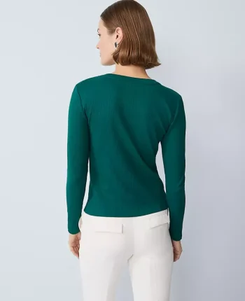 Ann Taylor Tops And Blouses|Pearl Trim Jacket Rainforest