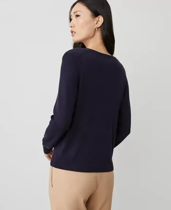 Ann Taylor Sweaters|All Sweaters|Petite Ann Cardigan Night Sky