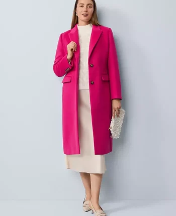 Ann Taylor Petite Jackets And Blazers|Petite Chesterfield Coat Electric Pink
