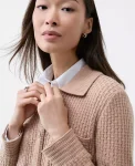 Ann Taylor Petite Sweaters|New Petite Styles|Petite Collared Sweater Jacket Cafe Au Lait