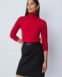 Ann Taylor Sweaters|All Sweaters|Petite Essential Turtleneck Sweater Jewel Red