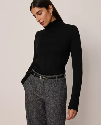 Ann Taylor Sweaters|All Sweaters|Petite Essential Turtleneck Sweater Black