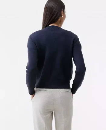 Ann Taylor Petite Sweaters|New Petite Styles|Petite Floral Ann Cardigan Indigo Dusk