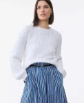 Ann Taylor Petite Sweaters|New Petite Styles|Petite Honeycomb Cable Crew Neck Sweater Winter White
