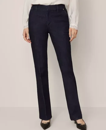 Ann Taylor Petite Jeans|Petite Mid Rise Boot Jean In &mdash; Curvy Fit Classic Rinse Wash