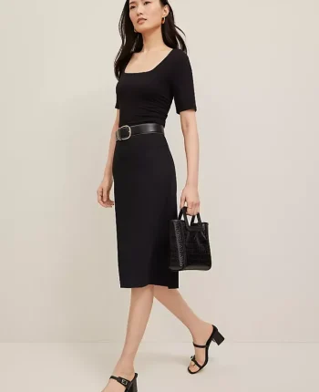 Ann Taylor Petite Skirts|Petite Ponte Pencil Skirt Black