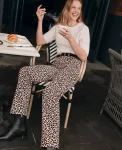 Ann Taylor Pants|Petite Pants|Petite Weekend Collection High Rise Corduroy Pant In Animal Print Cafe Au Lait