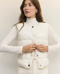 Ann Taylor Jackets And Blazers|Petite Jackets And Blazers|Petite Weekend Collection Quilted Vest Winter White