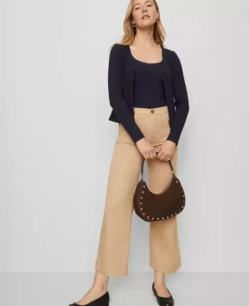 Ann Taylor Pants|Petite Weekend Collection Sateen Patch Pocket Pant Cafe Au Lait
