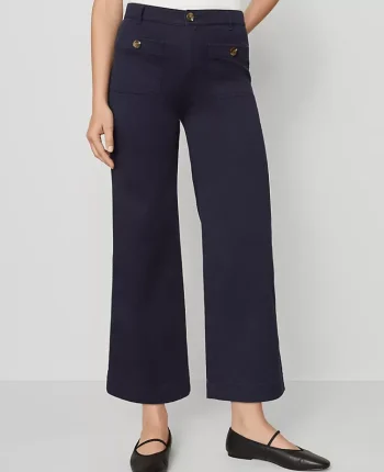 Ann Taylor Pants|Petite Pants|Petite Weekend Collection Sateen Patch Pocket Pant Night Sky
