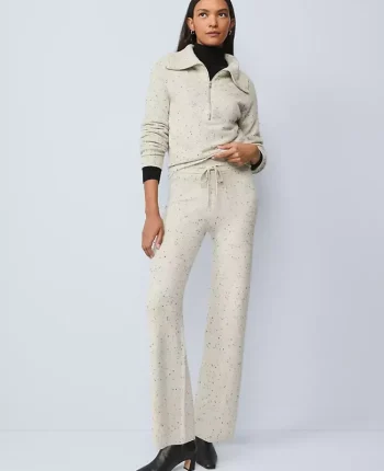 Ann Taylor Pants|Petite Pants|Petite Weekend Collection Sweater Pant Speckled Grey Heather