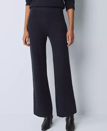 Ann Taylor Pants|Petite Pants|Petite Weekend Collection Waffle Sweater Pant Night Sky