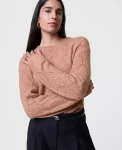 Ann Taylor Sweaters|All Sweaters|Pointelle Crew Neck Sweater Warm Cocoa Heather