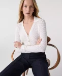 Ann Taylor Sweaters|All Sweaters|Pointelle Polo Sweater Winter White