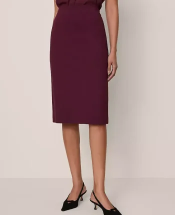 Ann Taylor Skirts|Ponte Pencil Skirt Poised Plum