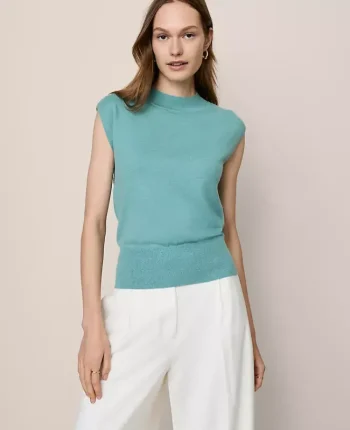 Ann Taylor Sweaters|All Sweaters|Refined Mock Neck Sweater Shell Lakeside View