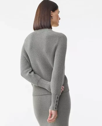 Ann Taylor Sweaters|All Sweaters|Ribbed Button Sweater Dried Moss
