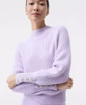 Ann Taylor Sweaters|All Sweaters|Ribbed Button Sweater Sunrise Lavender