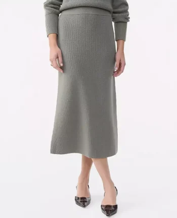 Ann Taylor Skirts|Ribbed Sweater Skirt Dried Moss